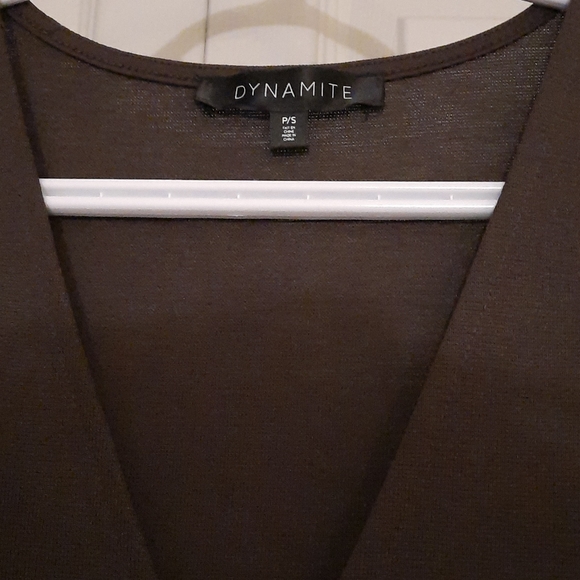 Dynamite Dark Green long sleeve dress - Picture 5 of 8